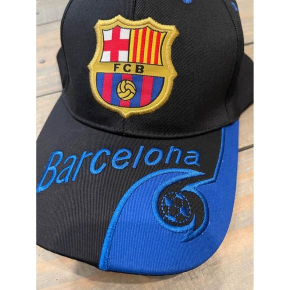 FCB Barcelona Embroidered Adjustable Adult Baseball Cap Hat - Picture 2 of 4